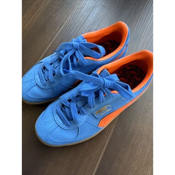Puma Palermo Royal Blue Orange Gum Women’s Sz EU 37.5 - Picture 3 of 5